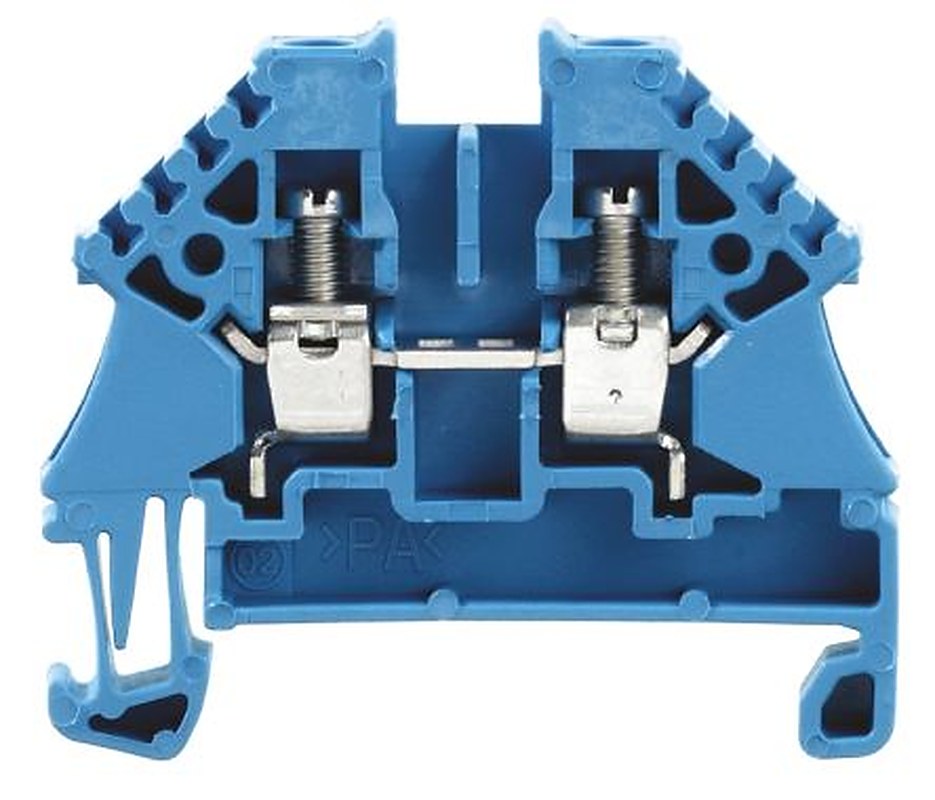Weidmüller 1042680000 W Series Feed Through Terminal Block Blue, 4mm², 1-Level, Screw