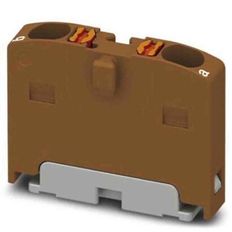 Phoenix Contact Distribution Block, 2 Way, 450V, 17.5A, Brown