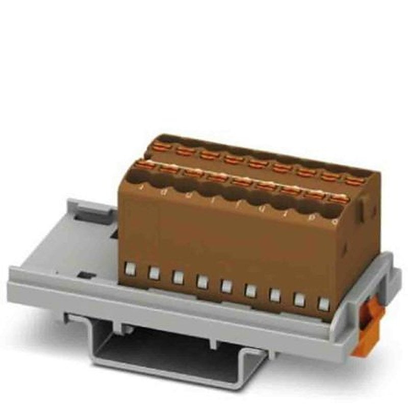 Phoenix Contact Distribution Block, 18 Way, 500V, 17.5A, Brown