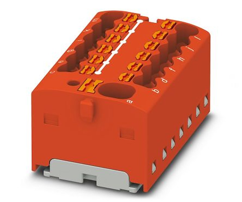 Phoenix Contact Distribution Block, 13 Way, 450V, 17.5A, Red