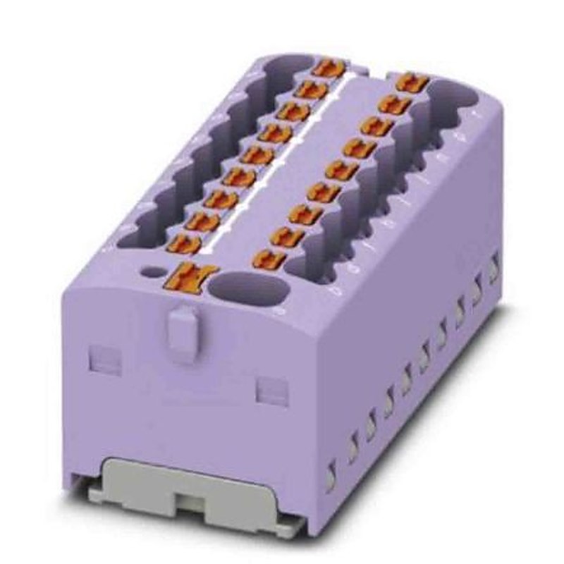 Phoenix Contact Distribution Block, 19 Way, 450V, 17.5A, Violet