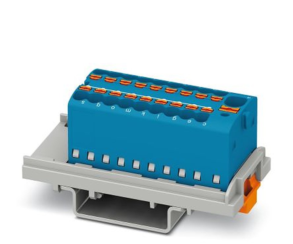 Phoenix Contact Distribution Block, 19 Way, 500V, 17.5A, Blue