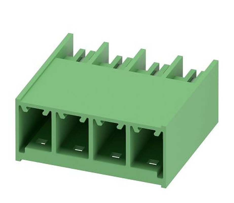 Phoenix Contact PC 6 Series Pluggable Terminal Block, 4-Contact, 7.62 mm Pitch, 1 Row, 1054548