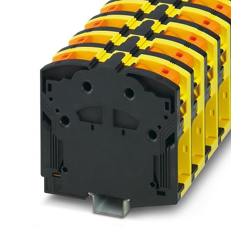 Phoenix Contact 1054724 PTPOWER 185-FE Series Component Terminal Block Yellow, Black, 185mm², 1-Level, Screw