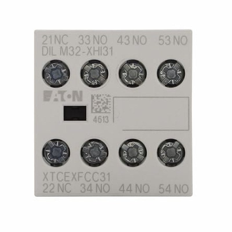 Eaton Auxiliary Contact, 4 Contact, 3 NO/1 NC, DILM7 - DILM38, Front Fixing, 16 A, 220 V dc, 500V ac, 106112
