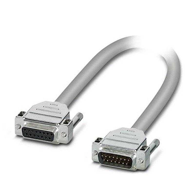 Phoenix Contact Female D-Sub 15-Pin to Male D-Sub Serial Cable, 3 m Halogen Free Sheath, 1066 Series