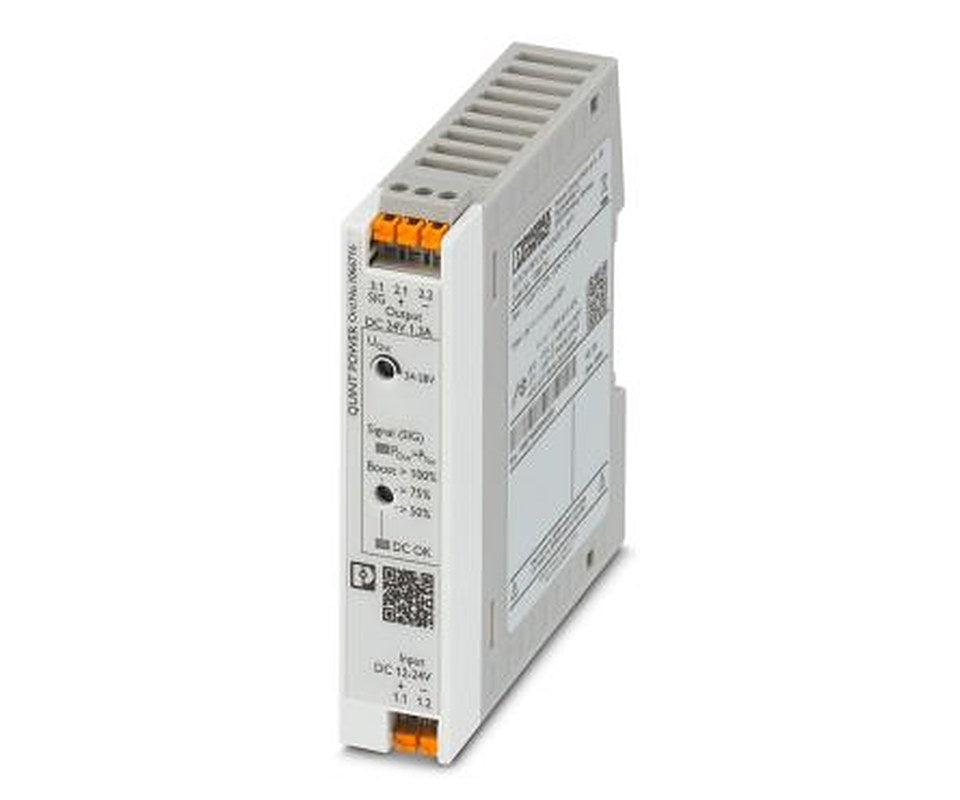 Phoenix Contact QUINT POWER DC/DC Converter, 24V dc/ 1.3 A, 24V dc Input, 12V Input, DIN Rail 30 W, 70 °C Max Temp -25
