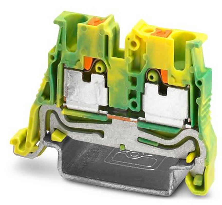 Phoenix Contact 1073555 Earth Terminal Block Green, Yellow, 2.5mm², 1-Level, Push-in