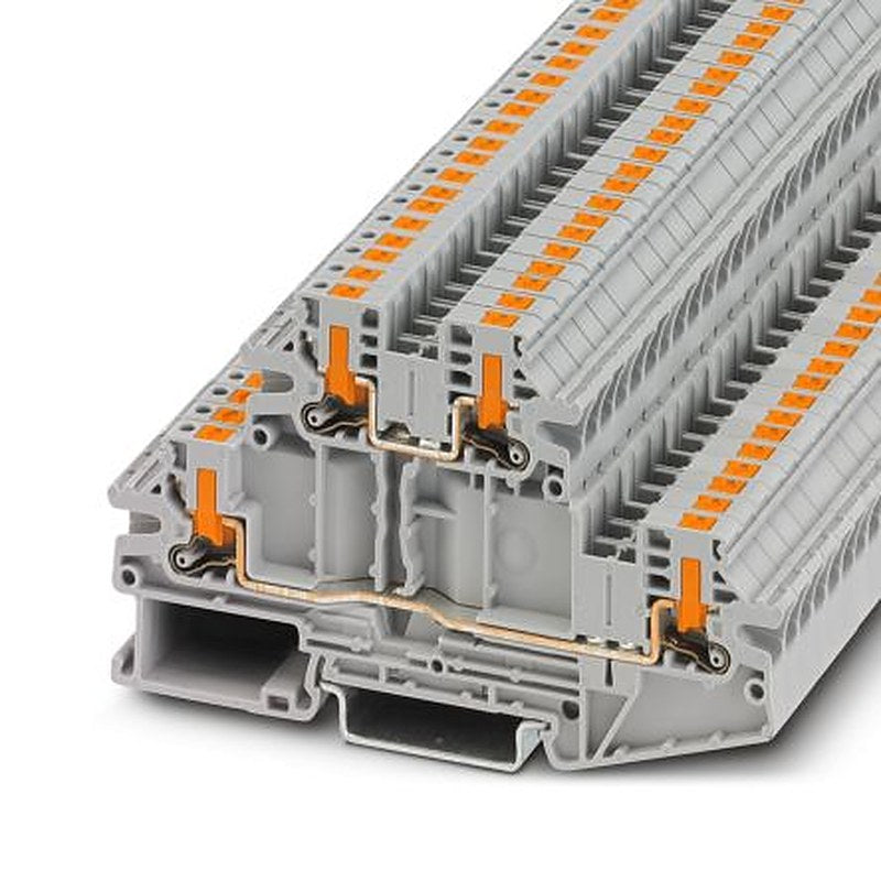 Phoenix Contact 1079073 PTV Series Double Level Terminal Block Grey, 0.14mm², 4 mm², 2-Level, Push-in