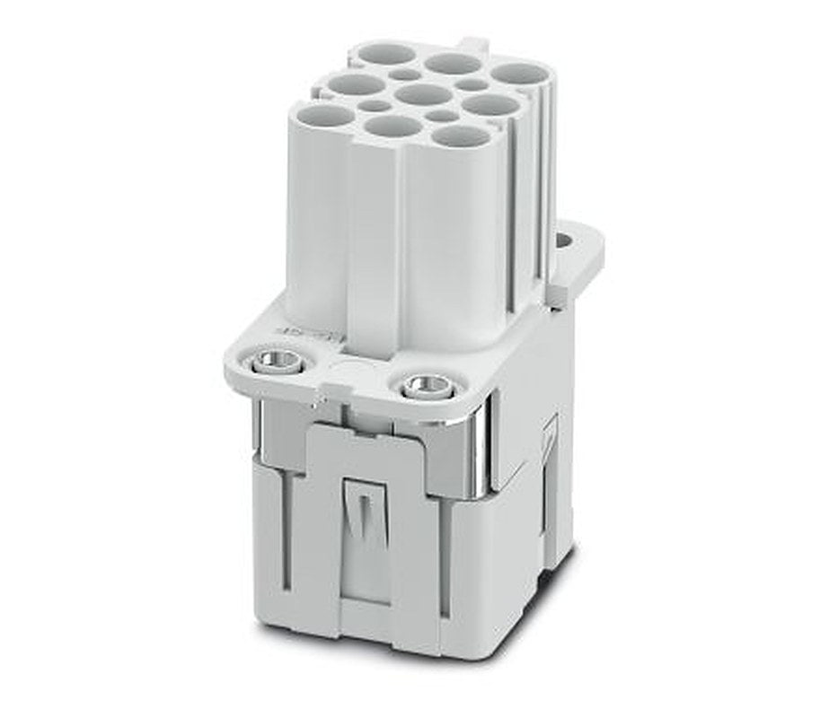 Phoenix Contact HC-COM Series Heavy Duty Power Connector Insert, 8-Contact, 3 Row, 1079554