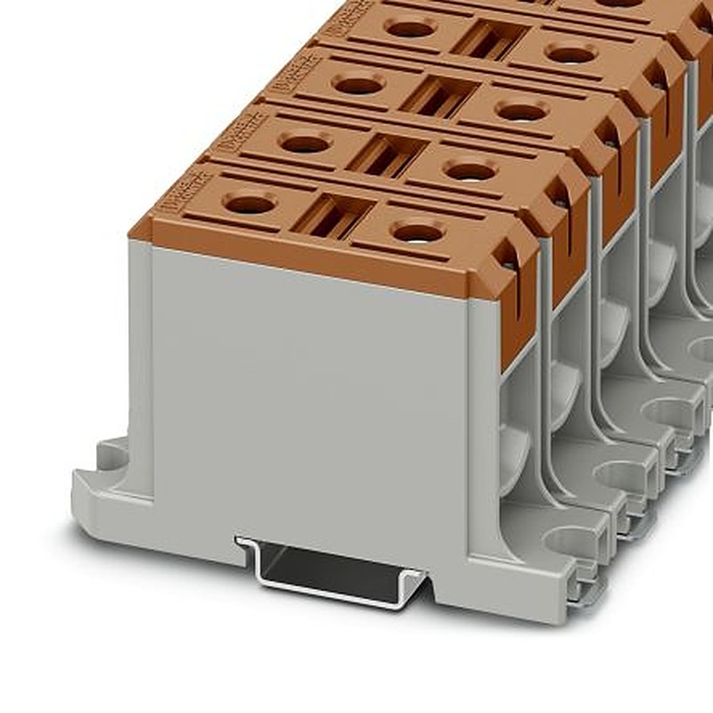 Phoenix Contact 1086479 UBAL Series High Current Connector Brown, 95mm², 1-Level, Screw