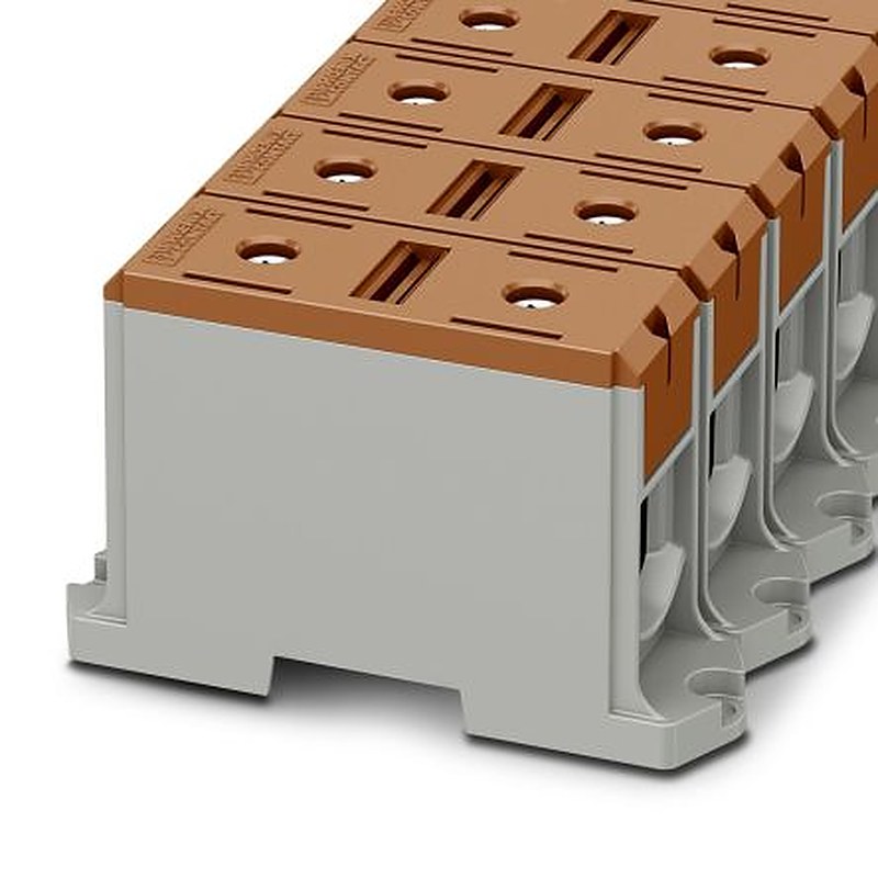 Phoenix Contact 1086509 UBAL Series High Current Connector Brown, 240mm², 1-Level, Screw