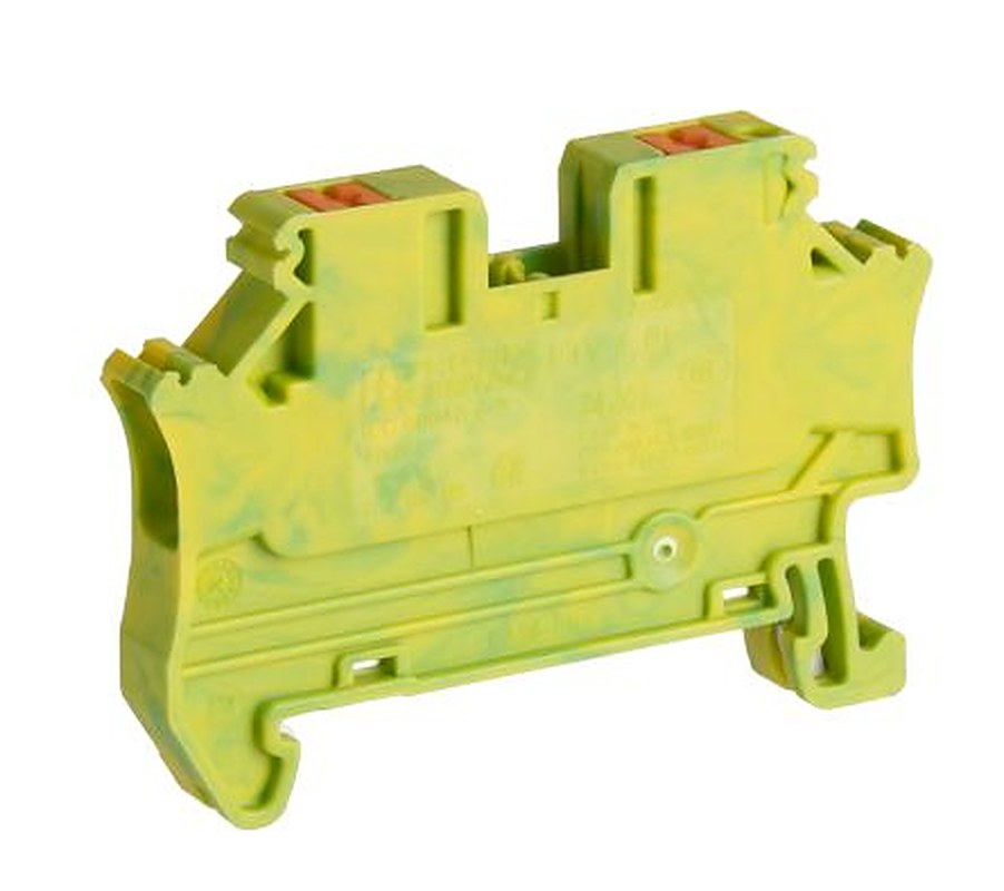Phoenix Contact 1088730 PTV Series Earth Terminal Block Yellow, Green, 0.2mm², 6 mm², 1-Level, Push-in, IECEx, ATEX