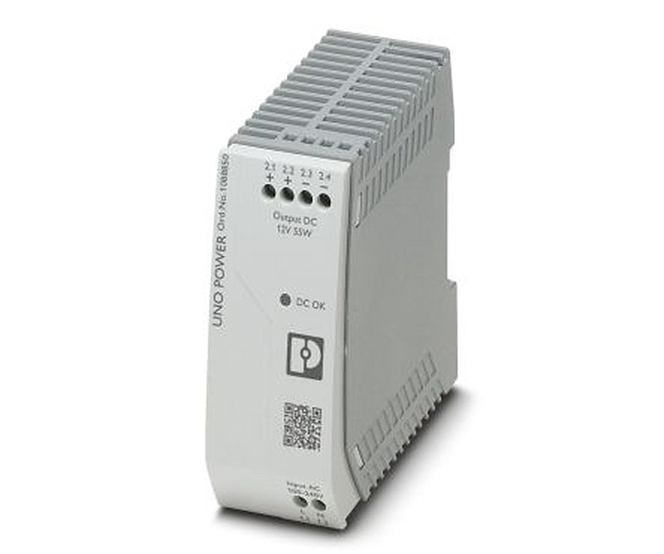 Phoenix Contact UNO POWER Switched Mode Power Supply DIN Rail Power Supply 264V ac AC Input 12V dc, 4.6 A Output DC 55 W