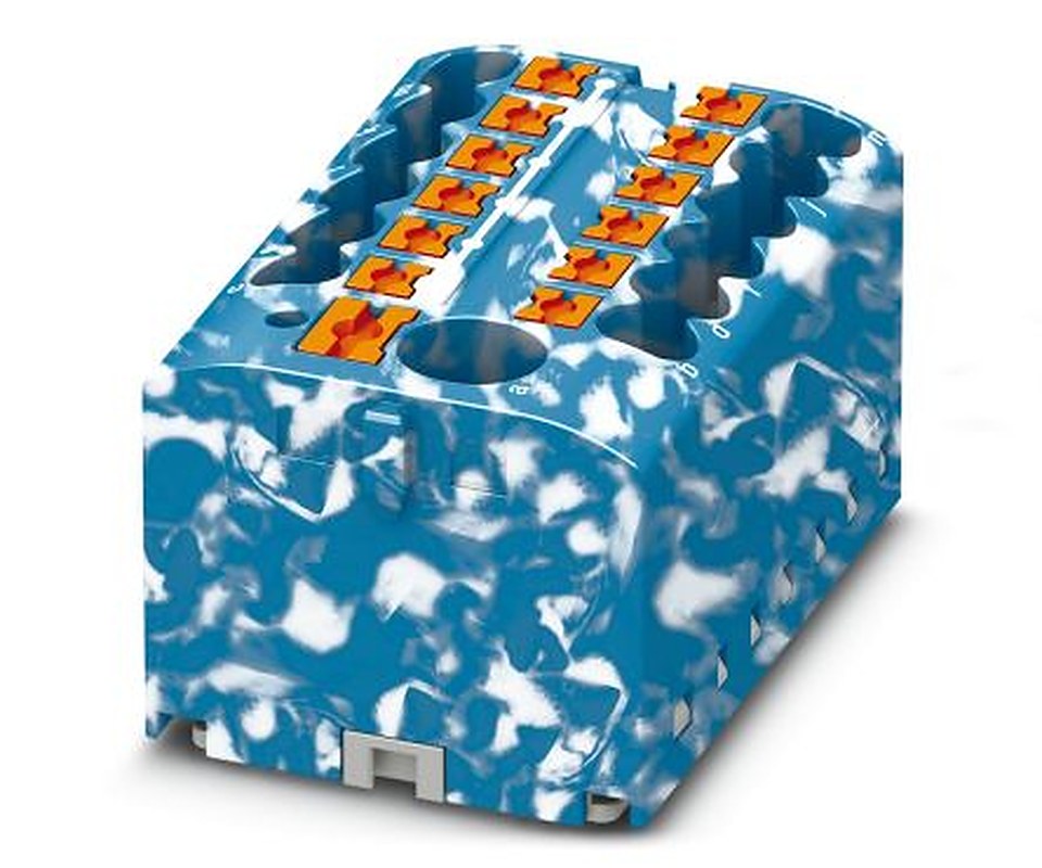 Phoenix Contact Distribution Block, 450V, 24A, Blue, White