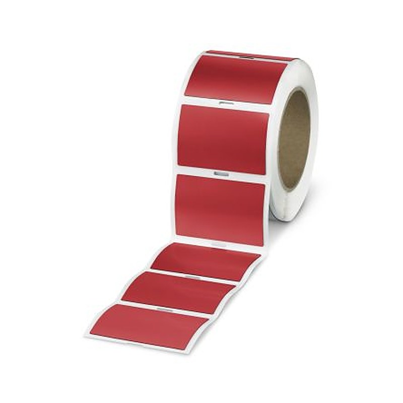 Phoenix Contact Red Label Roll, 85.6 mm Width, 250 Per Roll Qty, 54 mm