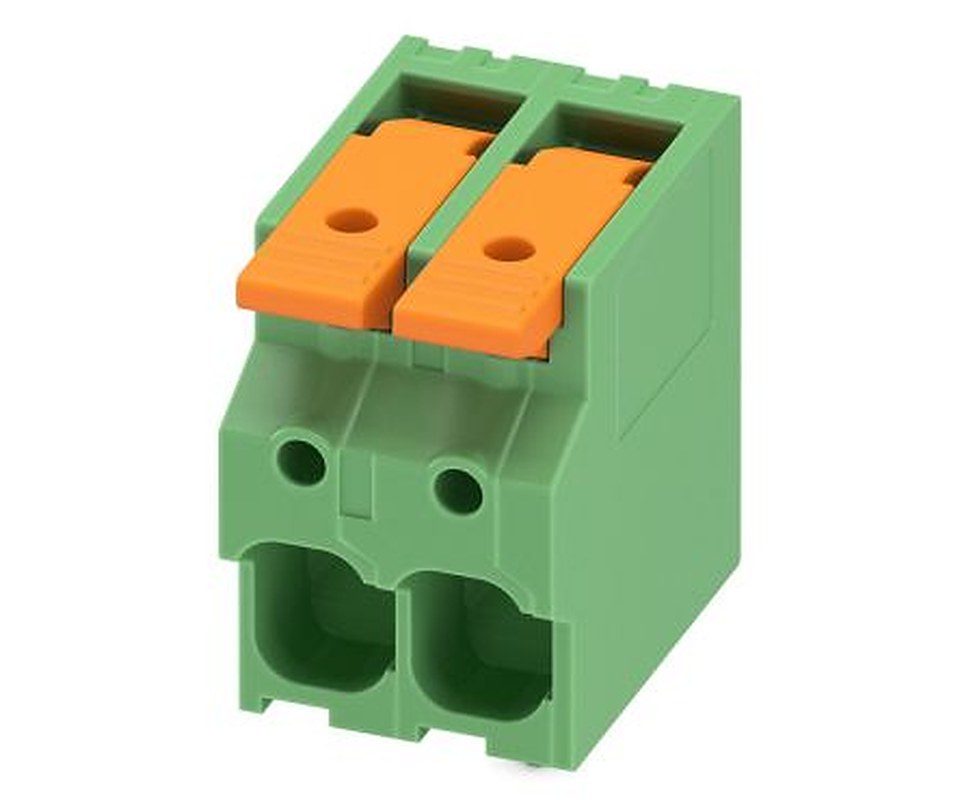 Phoenix Contact 5-ZB, LPT 6/2-7 Series PCB Terminal Block, 2-Contact, 7.5 mm Pitch, PCB, 1 Row