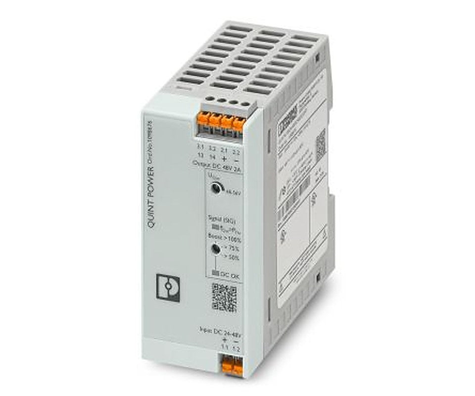 Phoenix Contact QUINT POWER DC/DC Converter, 48V dc/ 2 A, 48V dc Input, 24V Input, DIN Rail 192 W, 70 °C Max Temp -25 °C