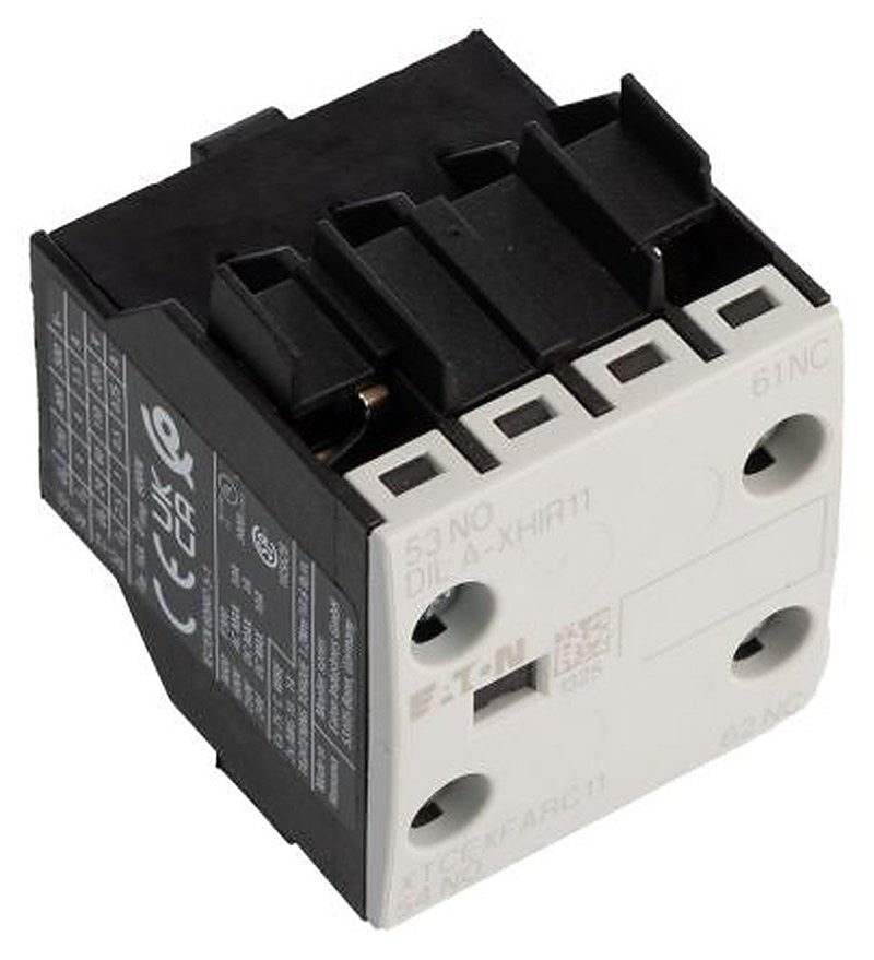 Eaton Auxiliary Contact, 2 Contact, 1 NO/1 NC, Front Fixing, 16 A, 500V ac, 110140 DILA-XHIR11