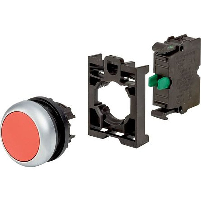 Eaton M22 Series Push Button Switch, 23 mm Cutout Red, 1 NO, IP67