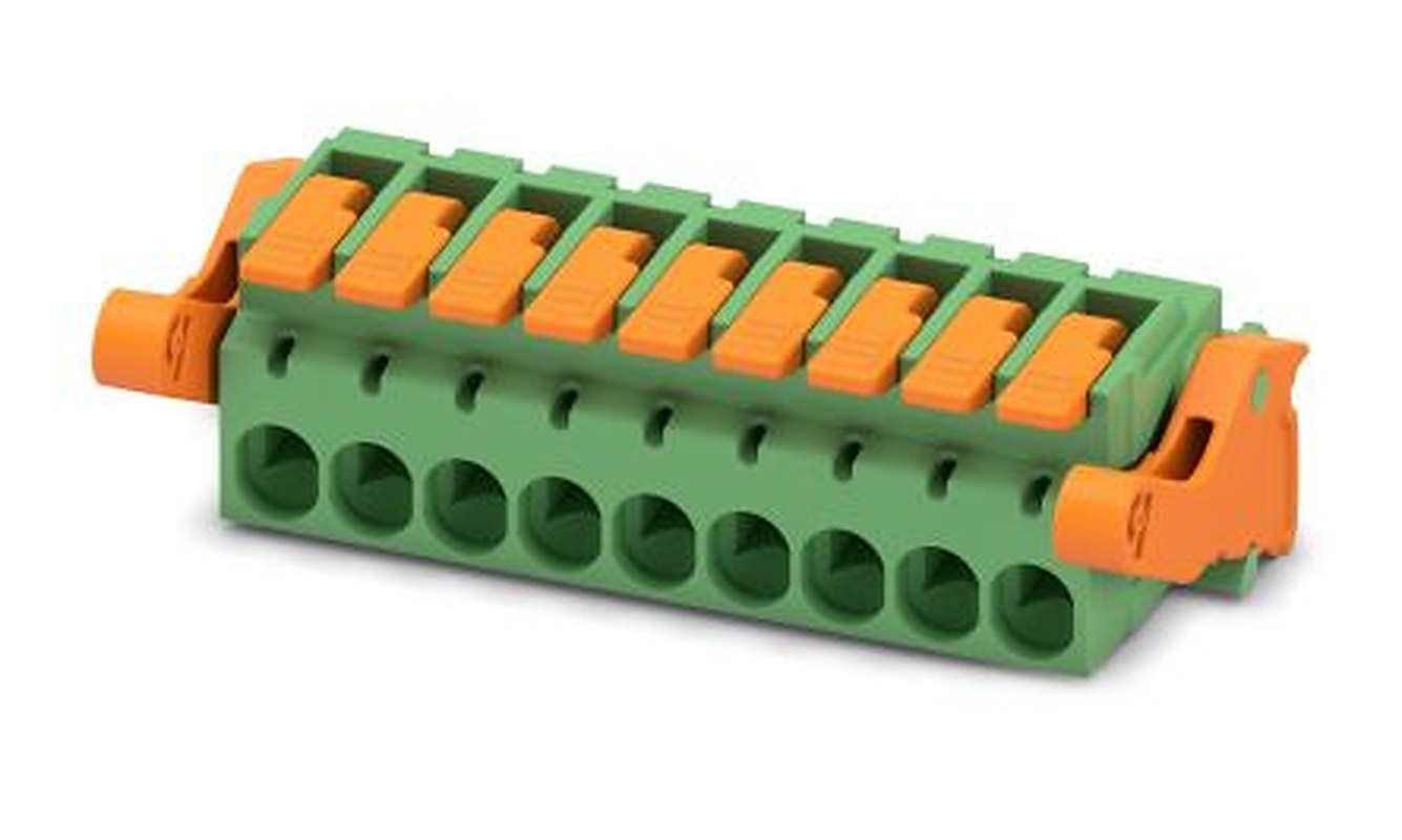 Phoenix Contact Pluggable Terminal Block, 9-Contact, 5.08 mm Pitch, 1 Row, 1110614