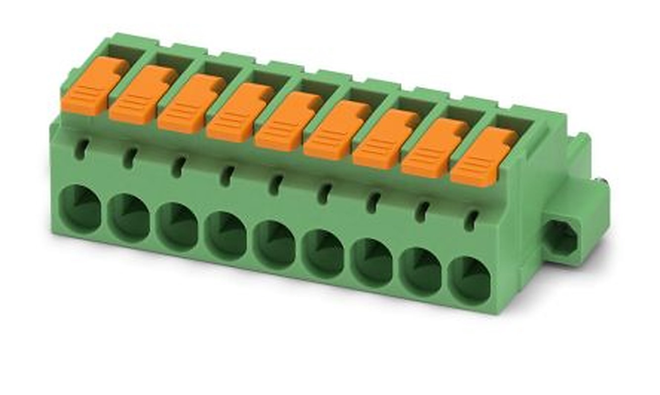 Phoenix Contact Pluggable Terminal Block, 9-Contact, 5.08 mm Pitch, 1 Row, 1110636
