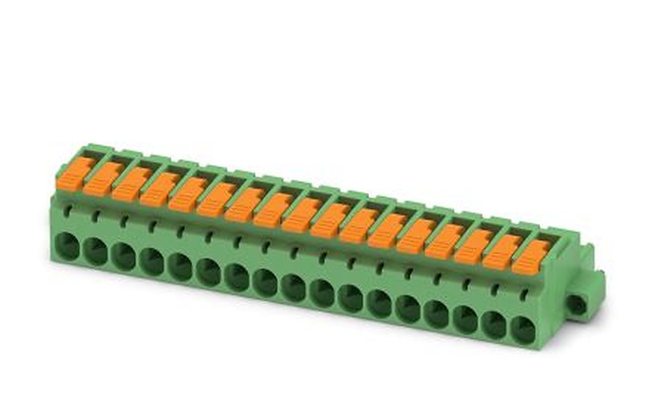 Phoenix Contact Pluggable Terminal Block, 17-Contact, 5.08 mm Pitch, 1 Row, 1110646