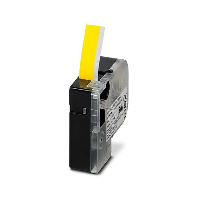 Phoenix Contact Black on Yellow Label Printer Tape, 8 mm Length, 12 mm Width, 8 m Label Length, 12 mm Label Width