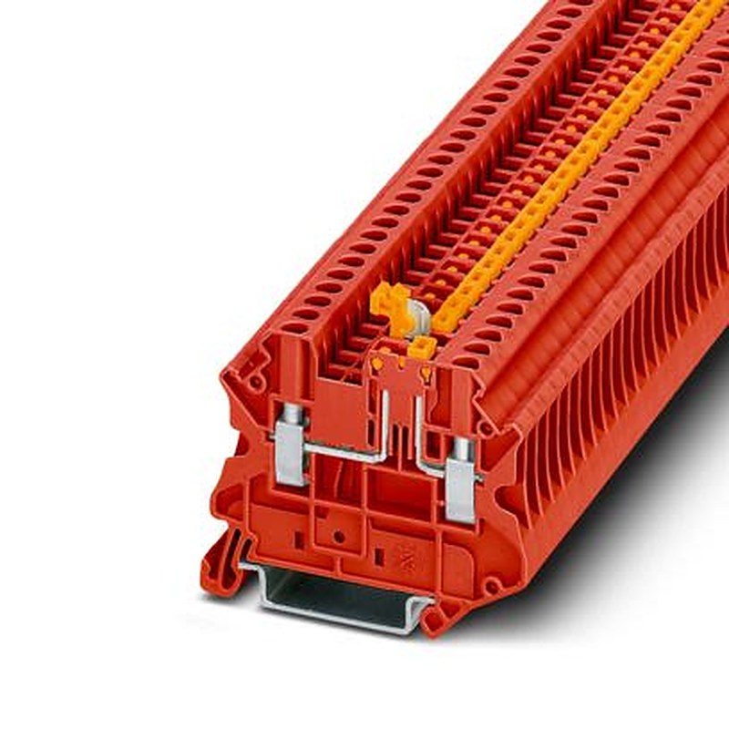 Phoenix Contact 1132641 Knife Disconnect Terminal Block Red, 2.5mm², 1-Level, Screw