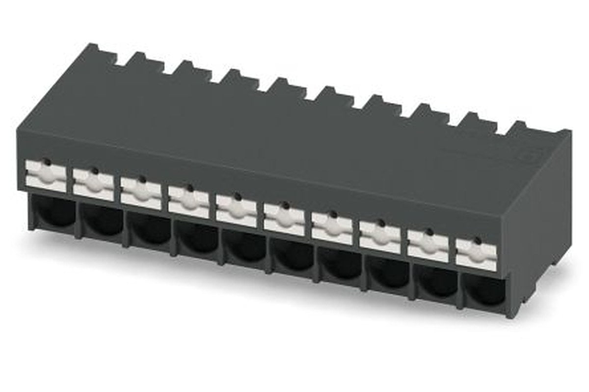 Phoenix Contact PCB Terminal Block, 10-Contact, 5 mm Pitch, Solder, 1 Row