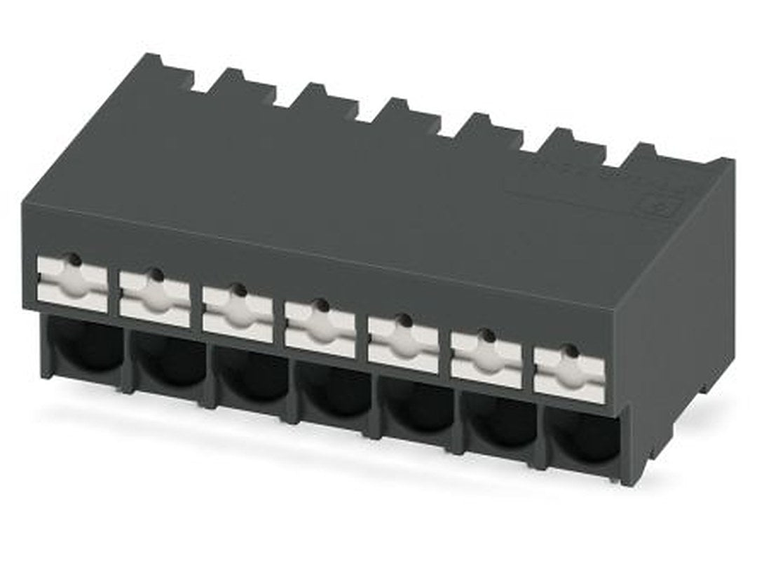 Phoenix Contact PCB Terminal Block, 7-Contact, 5 mm Pitch, Solder, 1 Row
