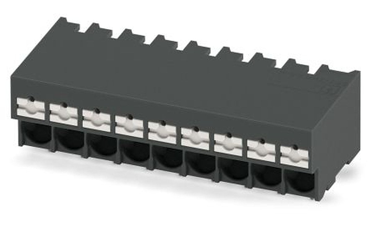 Phoenix Contact PCB Terminal Block, 9-Contact, 5 mm Pitch, Solder, 1 Row