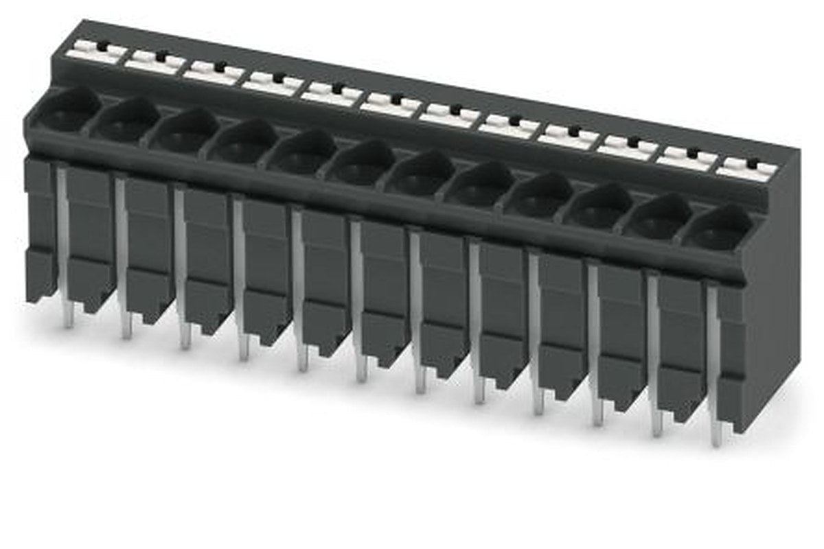 Phoenix Contact PCB Terminal Block, 12-Contact, 5 mm Pitch, Solder, 1 Row