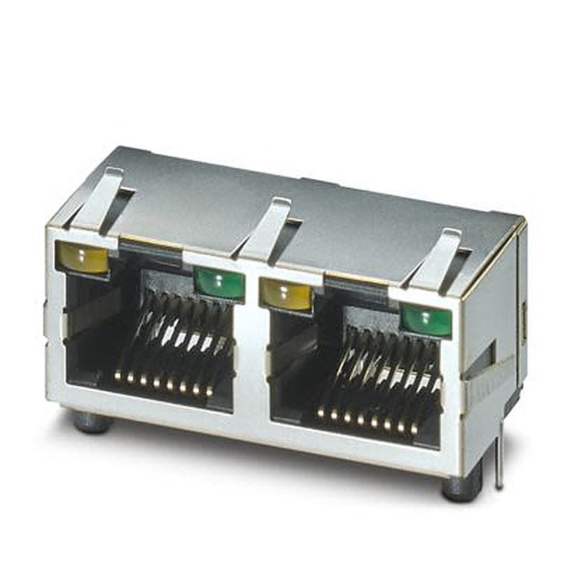 Phoenix Contact RJ45 Connector Female, PCB, Through Hole Shielded Straight 2 Port 8 Way