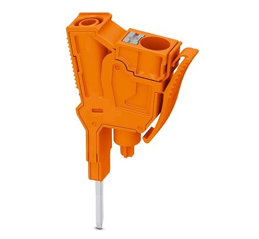 Phoenix Contact 1152030 PPO-10/P Series DIN Rail Terminal Block Orange, 6mm², 1-Level, Push-in