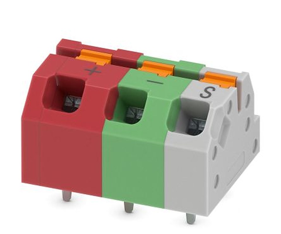 Phoenix Contact SPT Series Straight PCB Terminal Block, 3 Contact(s), 5 mm Pitch, 1 Row