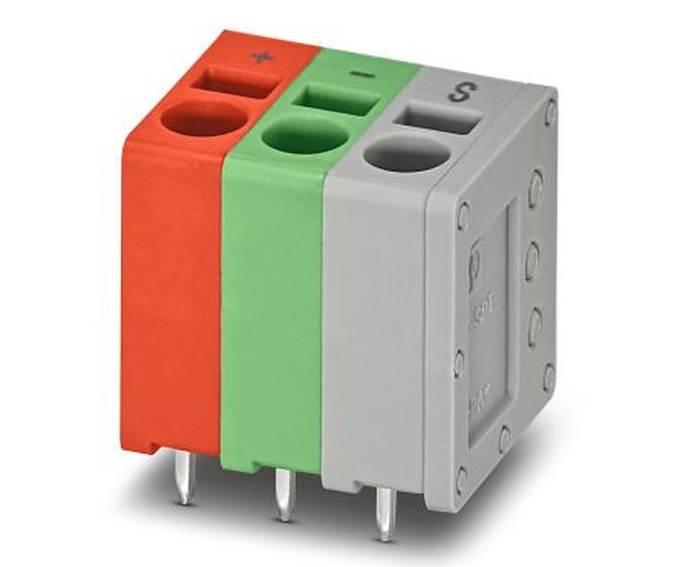 Phoenix Contact SPT Series Straight PCB Terminal Block, 3 Contact(s), 5 mm Pitch, 3 Row