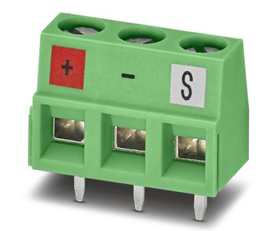 Phoenix Contact MKDSN Series PCB Terminal Block, 3-Contact, 5.08 mm Pitch, 1 Row