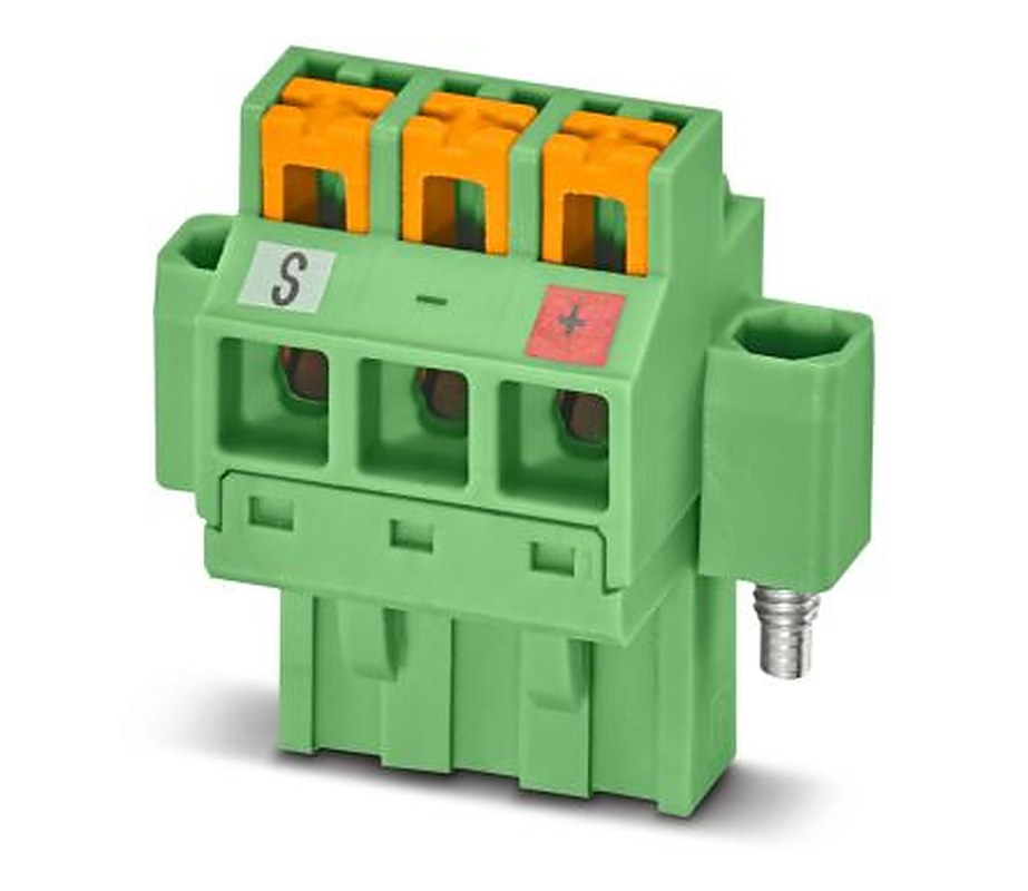 Phoenix Contact Pluggable Terminal Block, 3-Contact, 5.08 mm Pitch, 1 Row, 1161188