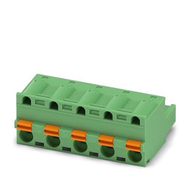 Phoenix Contact 5 HC/..-ST, GFKC 2 Series Pluggable Terminal Block, 5-Contact, 7.62 mm Pitch, 1 Row, 1183930