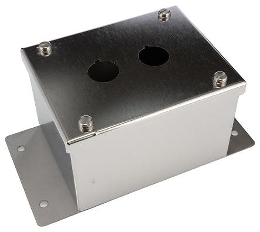 Eaton Grey Stainless Steel RMQ-Titan Enclosed Push Button - 2 Hole 22 mm Diameter