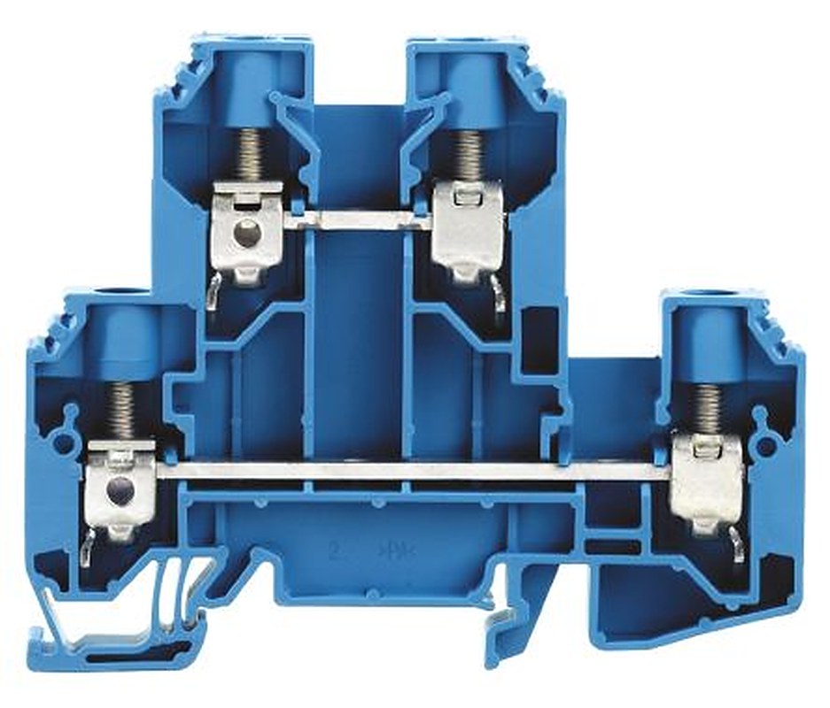 Weidmüller 1186750000 W Series Double Level Terminal Block Blue, 10mm², 2-Level, Screw