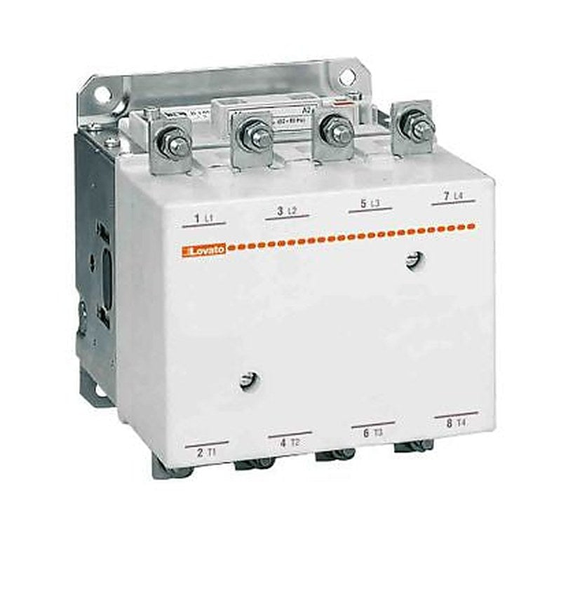 Lovato B Contactor, 220V ac/dc, 240 V ac/dc Coil, 4-Pole, 800 A, 500 kW 240V ac/dc, 4 NO, 1kV