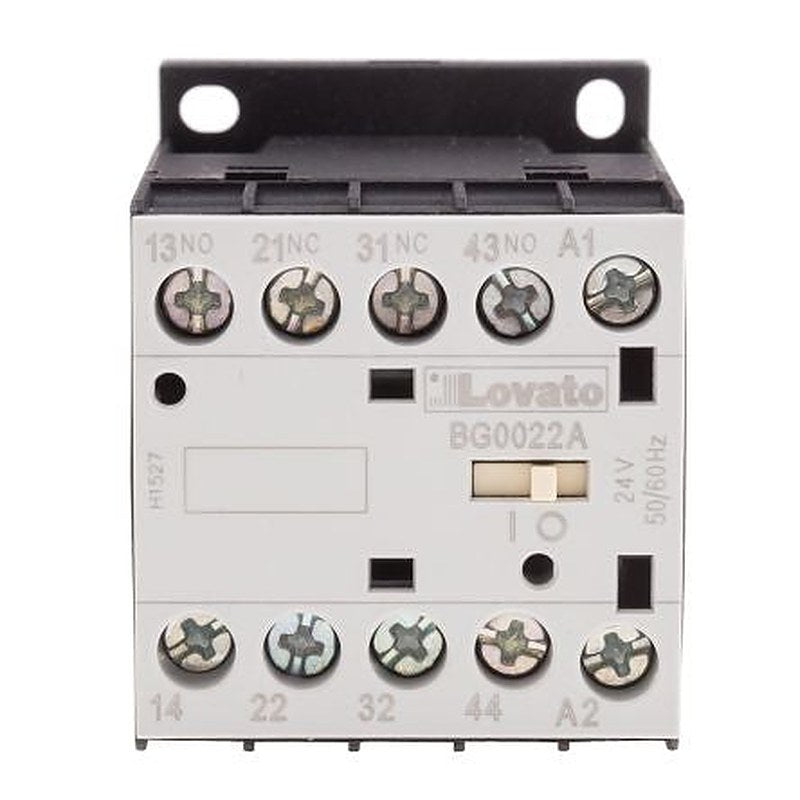 Lovato BG Contactor Relay, 24V ac Coil, 4-Pole, 10 A, 2 NO/2 NC, 690V ac