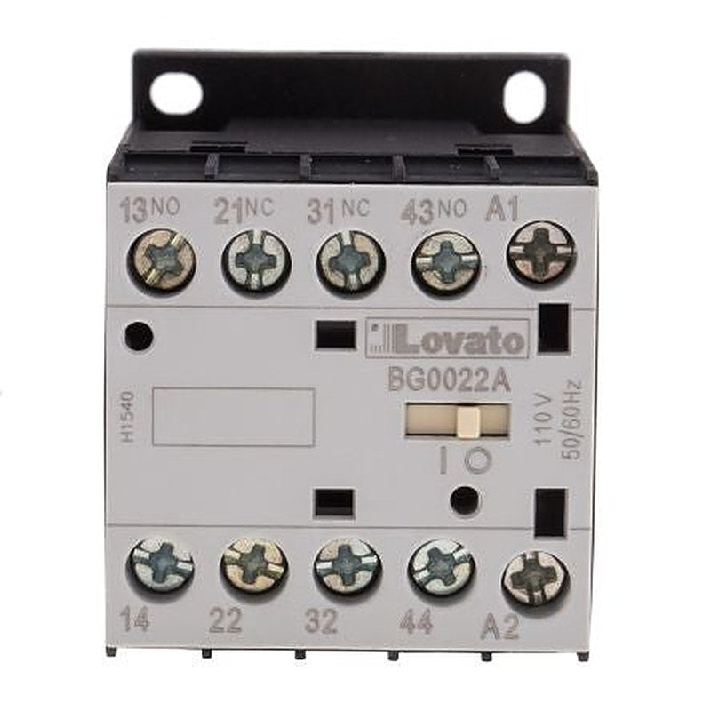 Lovato BG Contactor Relay, 110V ac Coil, 4-Pole, 10 A, 2 NO/2 NC, 690V ac