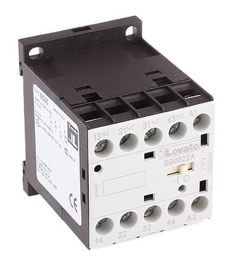 Lovato BG Contactor Relay, 230V ac Coil, 4-Pole, 10 A, 2 NO/2 NC, 690V ac