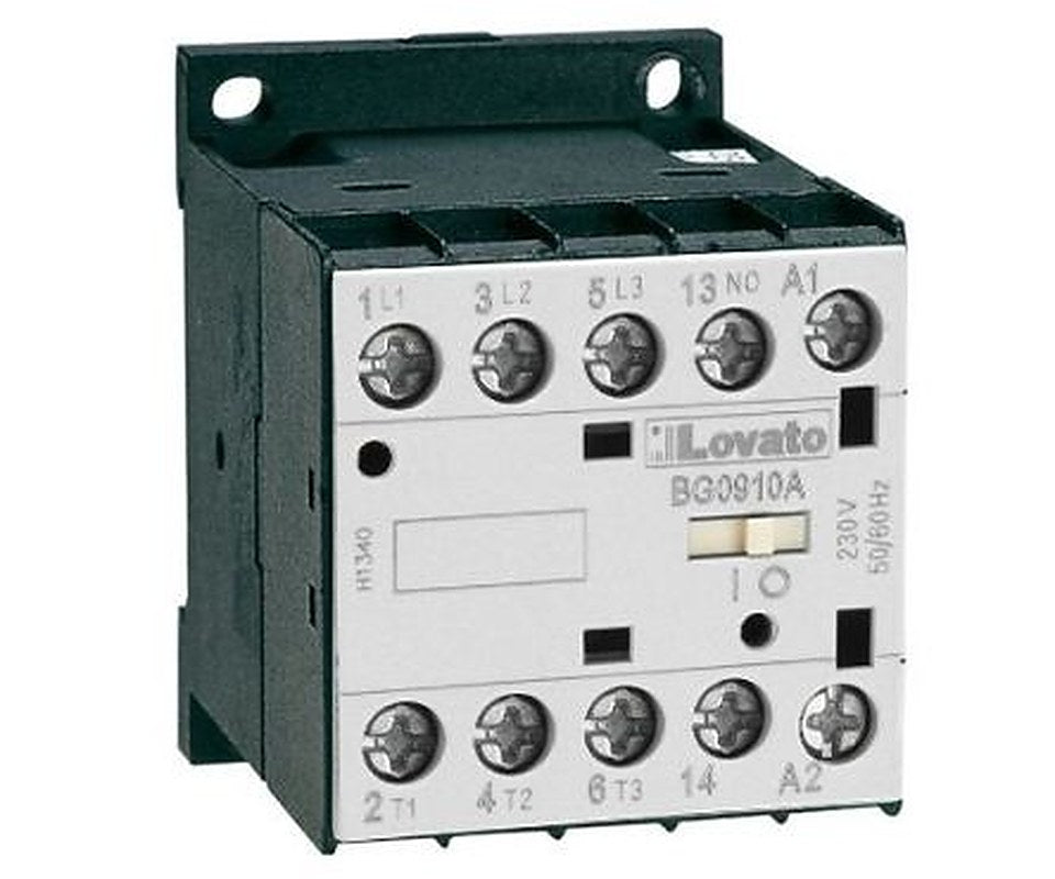 Lovato Contactor, 400V ac Coil, 3-Pole, 9 A, 5 kW, 1 NC