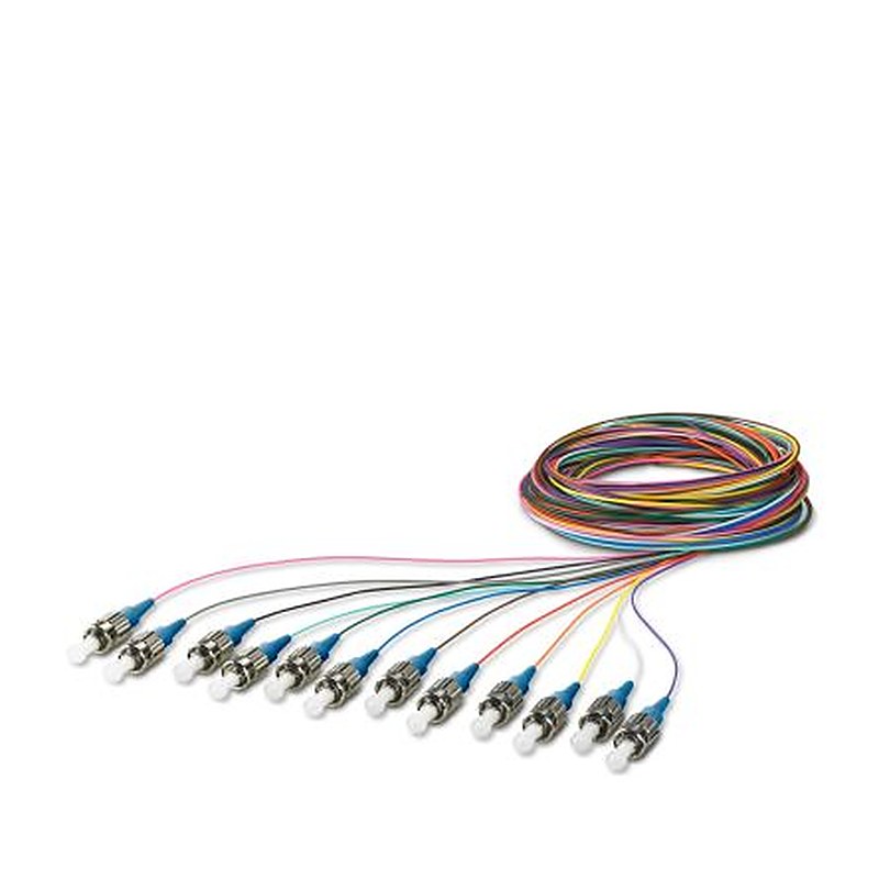Phoenix Contact Single Mode Fibre Optic Cable, 125 μm Plastic, Glossy, Silver, 2.5 m