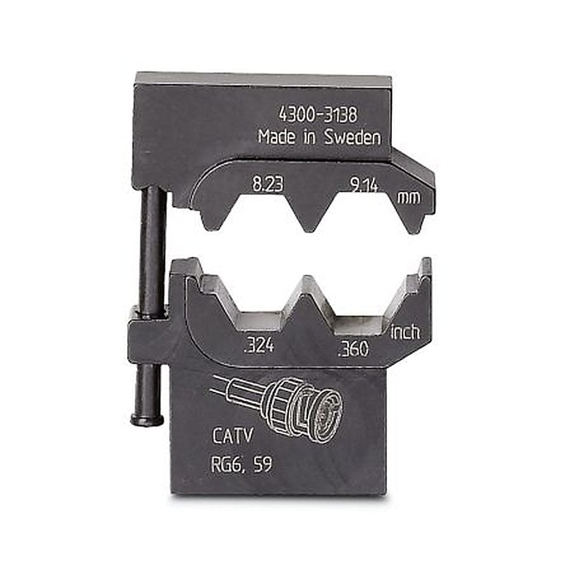Phoenix Contact, CRIMPFOX-M Crimp Die, Coaxial Type Crimp Tool Black