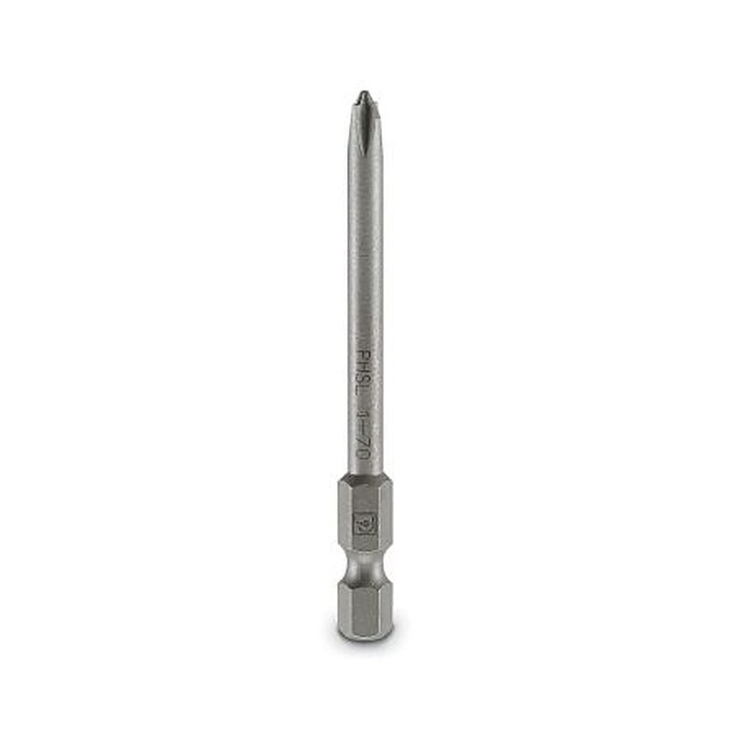 Phoenix Contact Driver Bit, 1/4 in Tip, PH 1 x 70 mm Tip, Pozidriv Drive, 70 mm Overall 5-Piece